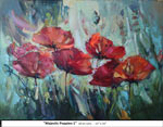 Majestic Poppies-1, Oil on Canvas